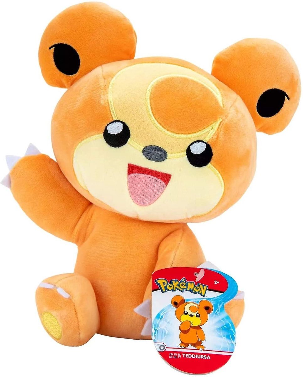 Teddiursa – Pokémon Pluche Knuffel 20 cm {Pokemon Plush Toy | Speelgoed Knuffeldier Knuffelpop voor kinderen jongens meisjes | Charizard, Bulbasaur, Charmander, Squirtle, Pikachu, Eevee}